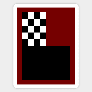 Abstract Checker Sticker